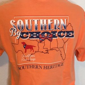 Southern Heritage Orange Comfort Colors Tee Shirt